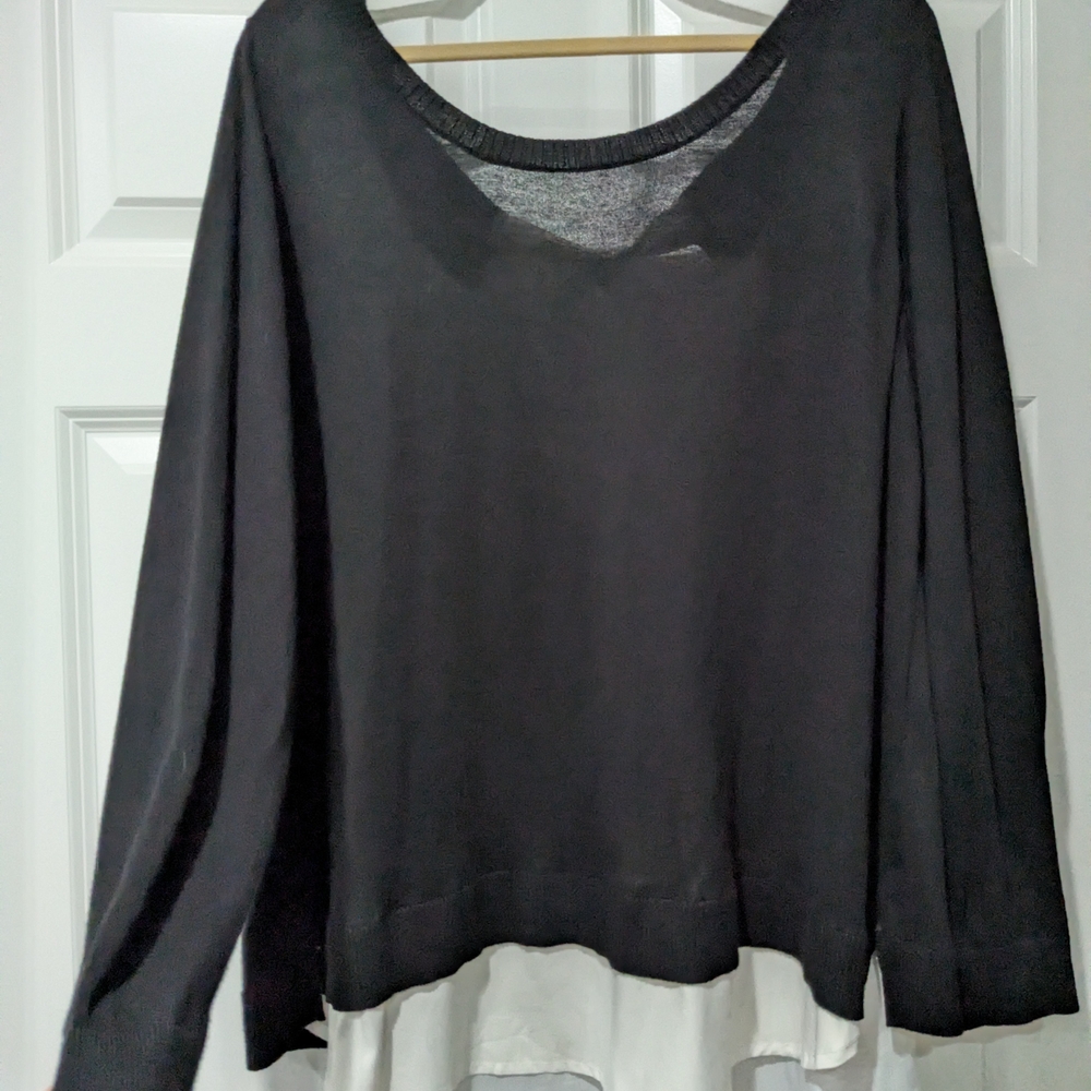 Chic Black and White Women's Blouse